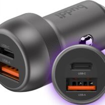 Φορτιστής Αυτοκινήτου Buddi Power Car Charger Γρήγορος με 1 x Type-C / 1 x USB-A 89W 5 Έτη Εγγύηση - Grey (8719246462535)