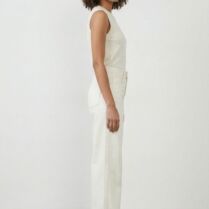Ψηλόμεσο Λευκό Τζιν Παντελόνι Wide Leg - Άσπρο | Dress Up Άσπρο Dress Up
