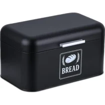 Ψωμιέρα Relaxdays Retro Bread Box with Lid & Handle L Μεταλλική με Καπάκι 16.5 x 30 x 19 cm - Black (10051591_147)