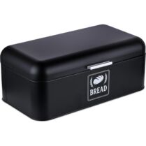 Ψωμιέρα Relaxdays Retro Bread Box with Lid & Handle XL Μεταλλική με Καπάκι 17 x 42 x 24 cm - Black (10051591_148)
